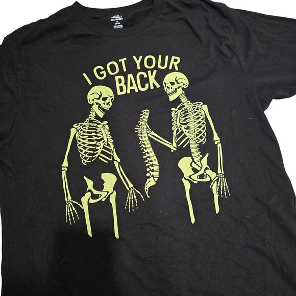 I Got Your Back Skeleton Halloween T-Shirt Medium Celebrate 100% Cotton Unisex - Picture 4 of 4